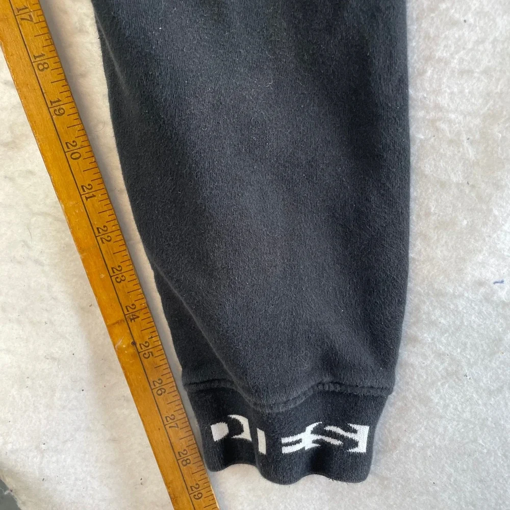 Diesel Loungewear Joggers Mens Large Black Logo Cuffs Drawstring Sweatpants - Picture 5 of 6